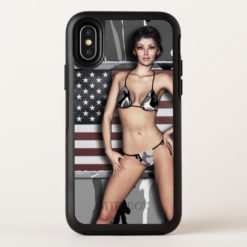 Arctic Camo Bikini Babe OtterBox Symmetry iPhone X Case