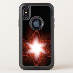 Atomic Red Swirl OtterBox Defender iPhone X Case