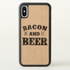 Bacon and beer wood iPhone x Case