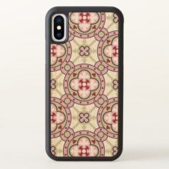 Barcelona tile flower with pink ribbons iPhone x Case
