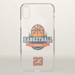 Basketball. Custom Player Name & Number. iPhone X Case