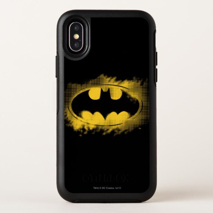 Batman Symbol | Black and Yellow Logo OtterBox Symmetry iPhone X Case