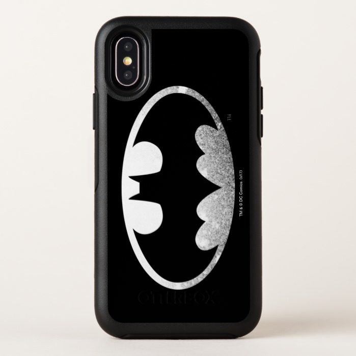 Batman Symbol | Grainy Logo OtterBox Symmetry iPhone X Case