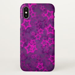 Beautiful Purple Love Stars iPhone X Case