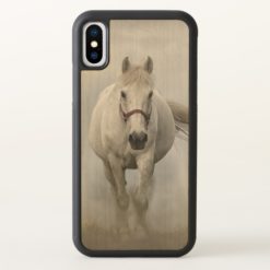Beautiful white horse in mist iPhone x Case