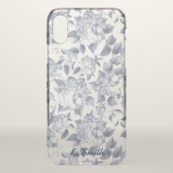 Beautifully Drawn Blue Spring  Flowers. iPhone X Case