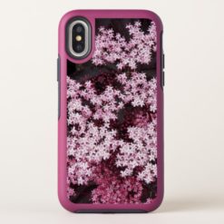 Black Lace Elderberry Floral OtterBox Symmetry iPhone X Case