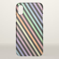 Black & Pastel Color Lines Pattern Phone Case