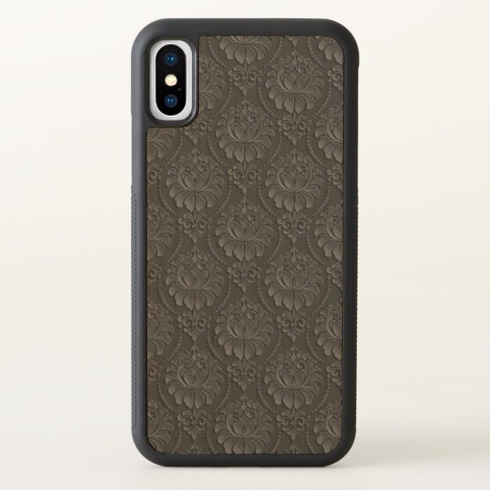 Black Vintage Floral Pattern. iPhone X Case