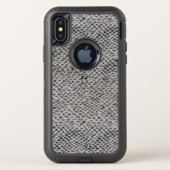 Black and Brown Snake Skin Pattern OtterBox Defender iPhone X Case