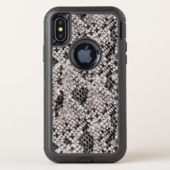 Black and Gray Snake Skin OtterBox Defender iPhone X Case