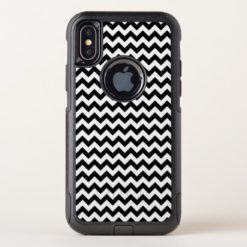Black and White Chevron OtterBox Commuter iPhone X Case