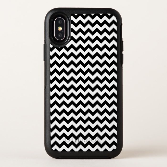 Black and White Chevron OtterBox Symmetry iPhone X Case
