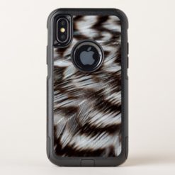 Black and White Feathers in Detail OtterBox Commuter iPhone X Case