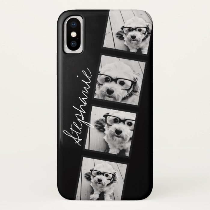 Black and White Instagram Photo Collage iPhone X Case