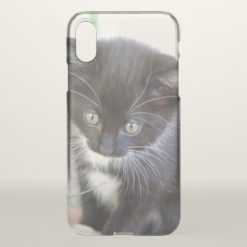 Black and White Kitten iPhone X Case