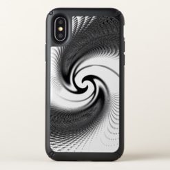 Black and White Spiral Speck iPhone X Case