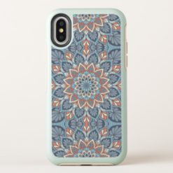 Blue Floral Mandala OtterBox Symmetry iPhone X Case