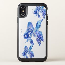 Blue Goldfish Pet Aquarium or pond Fish Fun Speck iPhone X Case