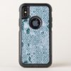 Blue Green Snake Skin Pattern OtterBox Commuter iPhone X Case
