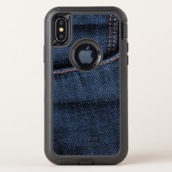 Blue Jeans Pocket OtterBox Defender iPhone X Case