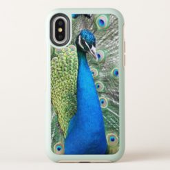 Blue Peacock Photo OtterBox Symmetry iPhone X Case