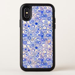 Blue Round Shapes on Pink OtterBox Symmetry iPhone X Case