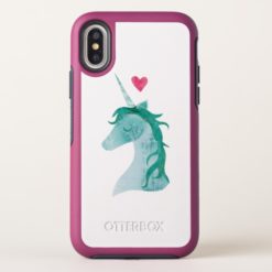 Blue Unicorn Magic with Heart OtterBox Symmetry iPhone X Case
