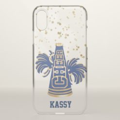 Blue and Gold Cheerleader iPhone X Case