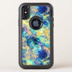 Blue and Yellow Tissue Montage OtterBox Defender iPhone X Case