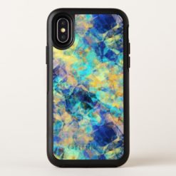 Blue and Yellow Tissue Montage OtterBox Symmetry iPhone X Case