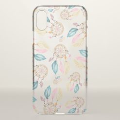 Boho  watercolor pastel dreamcatcher pattern iPhone x Case