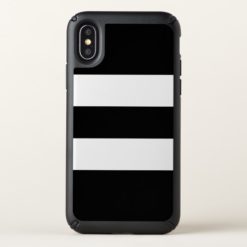 Bold and Modern Black and White Stripe Pattern Speck iPhone X Case