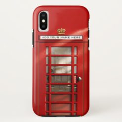 British Red Telephone Box Personalized iPhone X Case