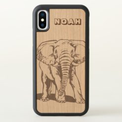 Brown Elephant Hand Drawing iPhone X Case