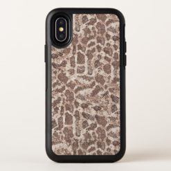 Brown and Tan Snake Skin Pattern OtterBox Symmetry iPhone X Case