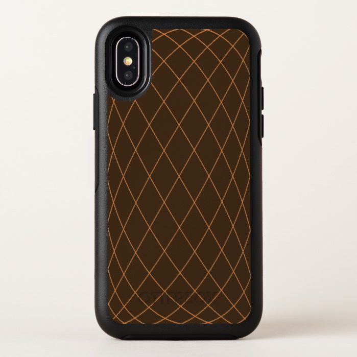 Brown and orange geometry OtterBox symmetry iPhone x Case