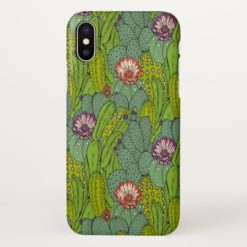 Cactus Flower Pattern iPhone X Case
