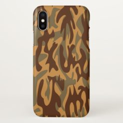 Camouflage military como print army brown green iPhone x Case