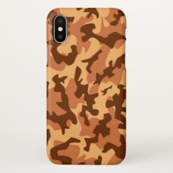 Camouflage military como print army orange iPhone x Case