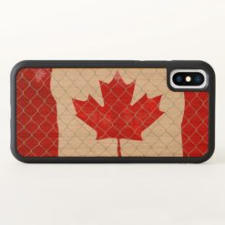 Canadian Flag. Chain Link Fence. Rustic. Cool. iPhone X Case