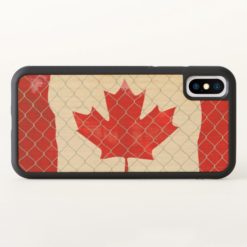 Canadian Flag. Chain Link Fence. Rustic. Cool. iPhone X Case