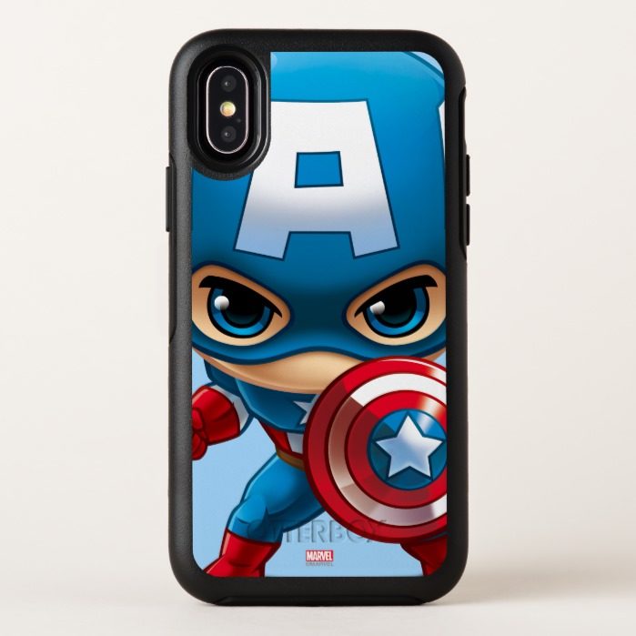 Captain America Stylized Art OtterBox Symmetry iPhone X Case