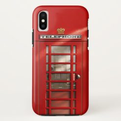 Classic British Red Telephone Box iPhone X Case