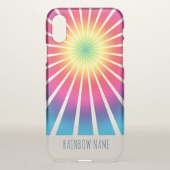 Coloful Rainbow Sunburst iPhone X Case
