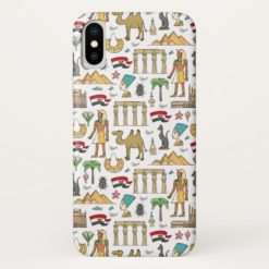 Color Symbols of Egypt Pattern iPhone X Case