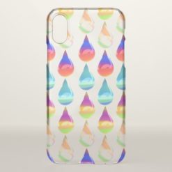 Colored Water Drop Pattern iPhone X Case