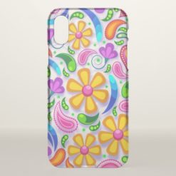 Colorful Abstract Floral Design iPhone X Case