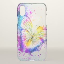Colorful Butterfly Illustration iPhone X Case