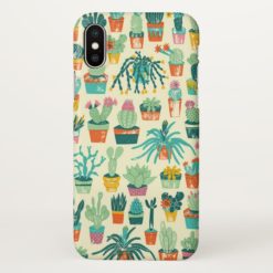 Colorful Cactus Flower Pattern iPhone X Case